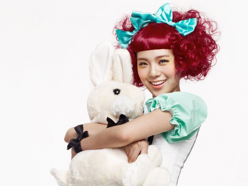 Woman with Red Hair — Happy, Photograph, Rabbit