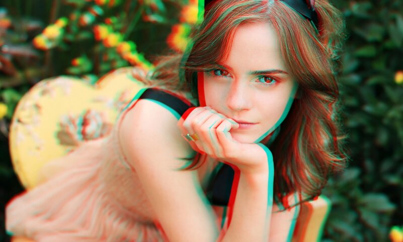 woman with red hair in garden