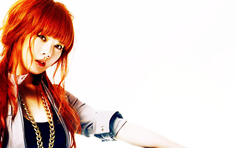 woman with red hair in studio