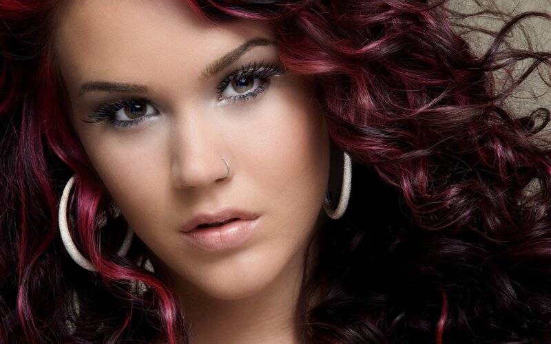 Woman with Red Hair — Intense, Photograph, Earring