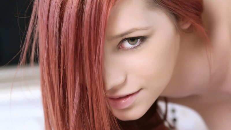 Woman with Red Hair — Intense, Photograph, Eye