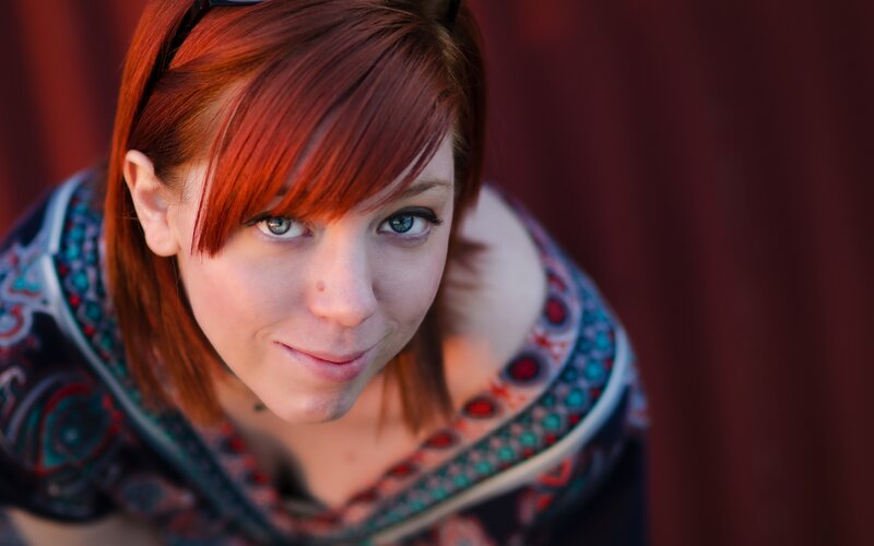Woman with Red Hair — Intimate, Afternoon, Photograph