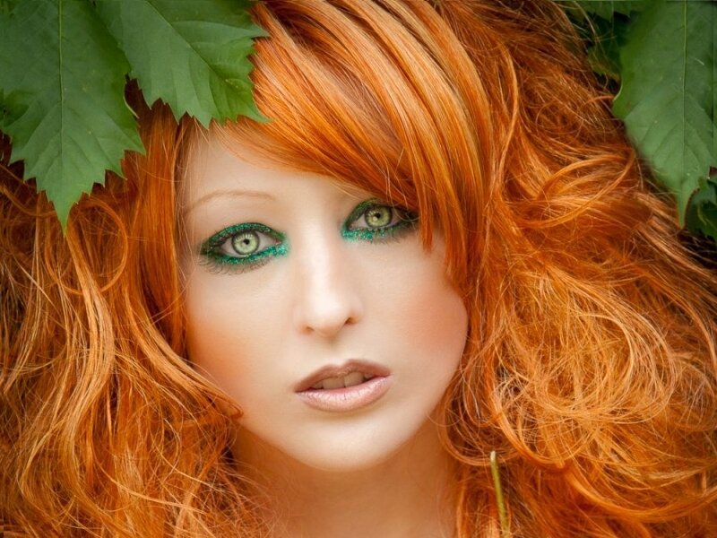 Woman with Red Hair — Natural, Photograph