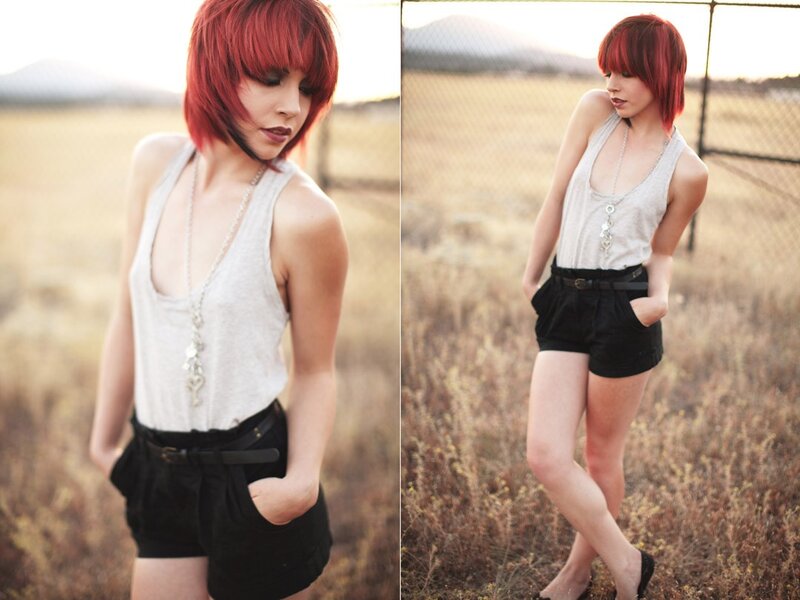 Woman with Red Hair — Natural, Sunset