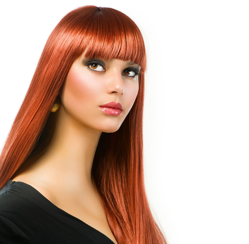 Woman with Red Hair — Neutral, Photograph, Bangs