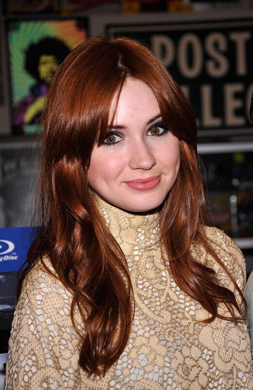 Woman with Red Hair — Neutral, Photograph, Blonde Lace Top