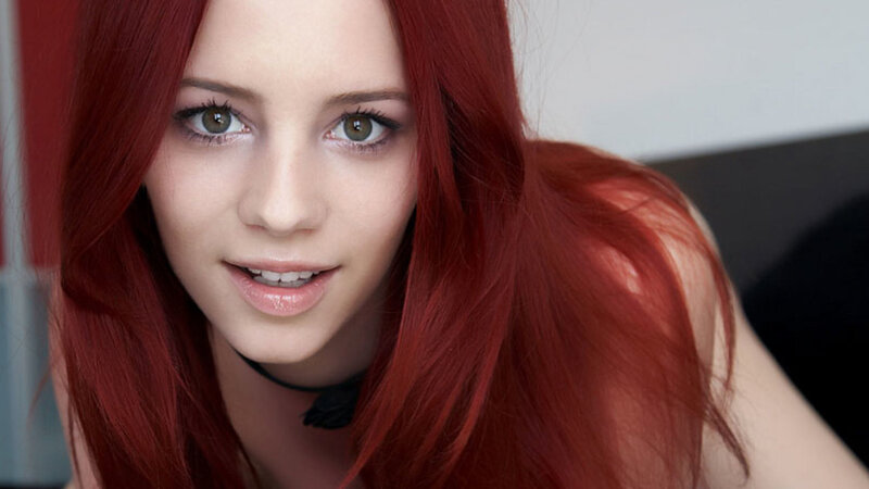 Woman with Red Hair — Neutral, Photograph, Choker