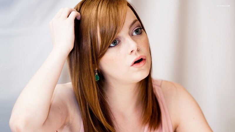 Woman with Red Hair — Neutral, Photograph, Earring, Top