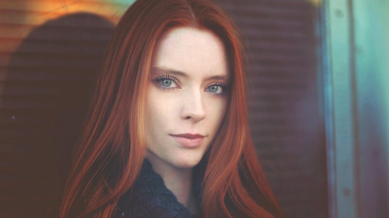 Woman with Red Hair — Neutral, Photograph, Eyes, Coat