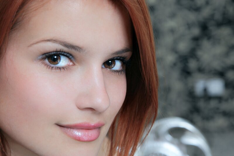 Woman with Red Hair — Neutral, Photograph, Eyes, Lips