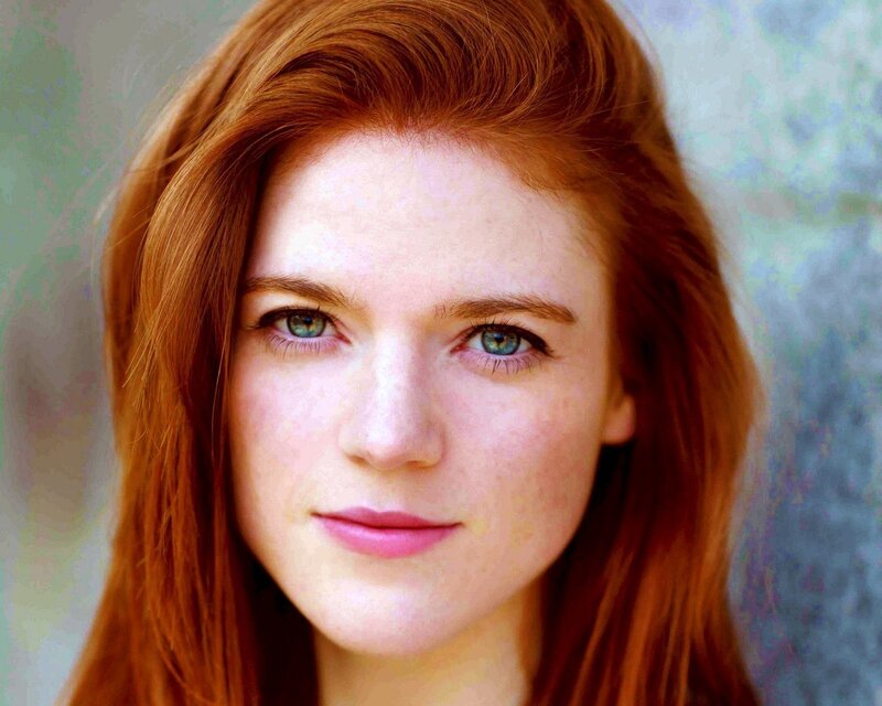 Woman with Red Hair — Neutral, Photograph, Green Eyes, Freckles, Green, White