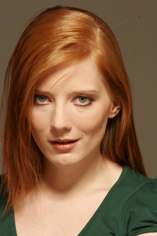 Woman with Red Hair — Neutral, Photograph, Green Shirt