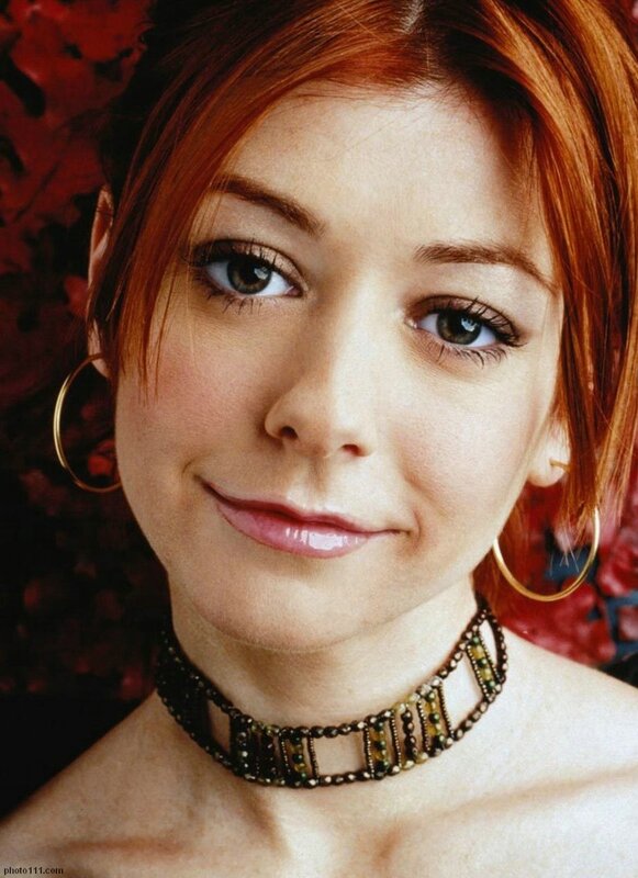 Woman with Red Hair — Neutral, Photograph, Hoop Earrings, Choker Necklace