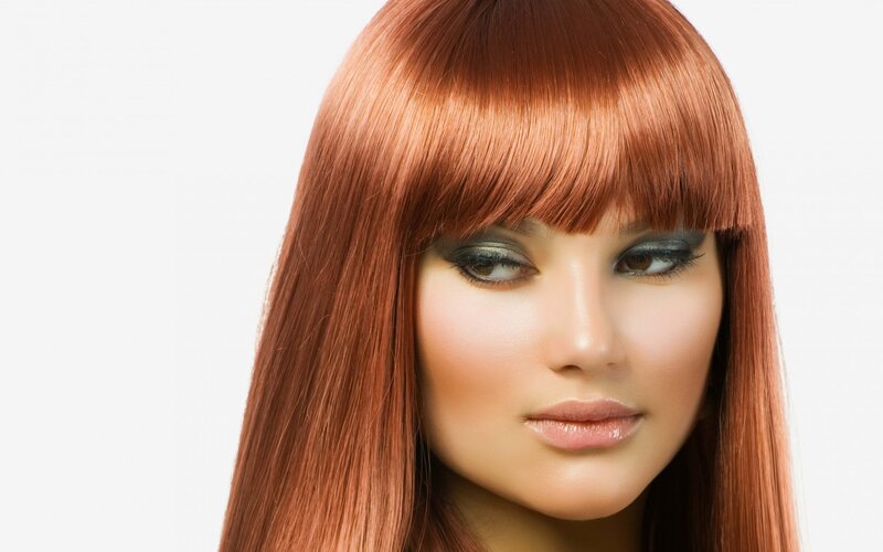 Woman with Red Hair — Neutral, Photograph, Makeup, Bangs