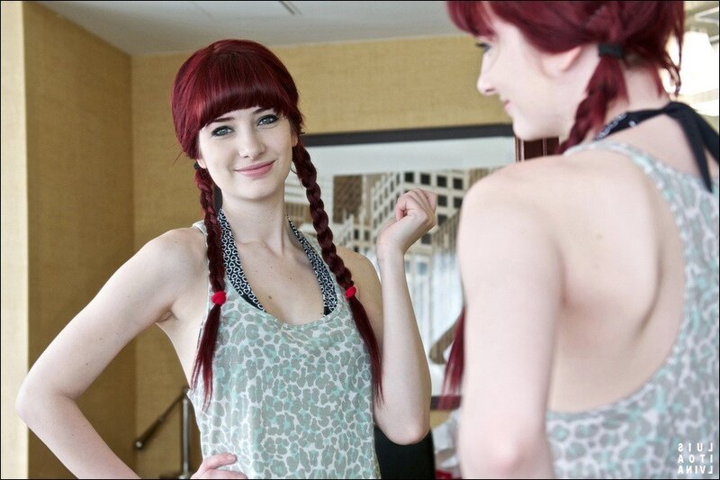 Woman with Red Hair — Neutral, Photograph, Mirror