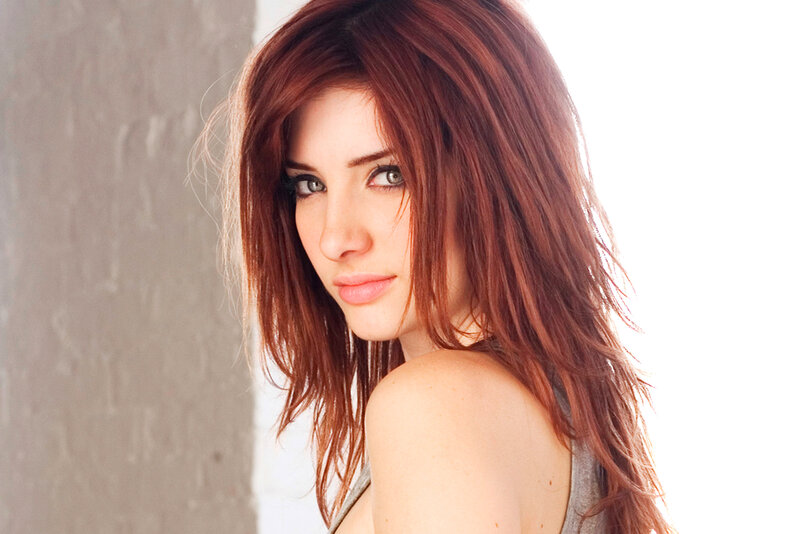 Woman with Red Hair — Neutral, Photograph, Shoulder, Wall
