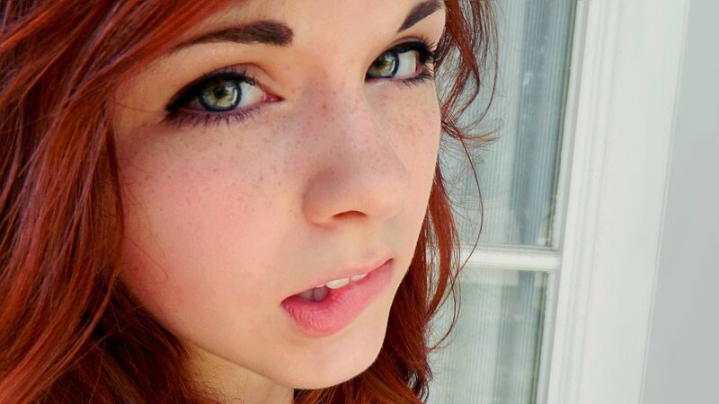Woman with Red Hair — Neutral, Photograph, Window