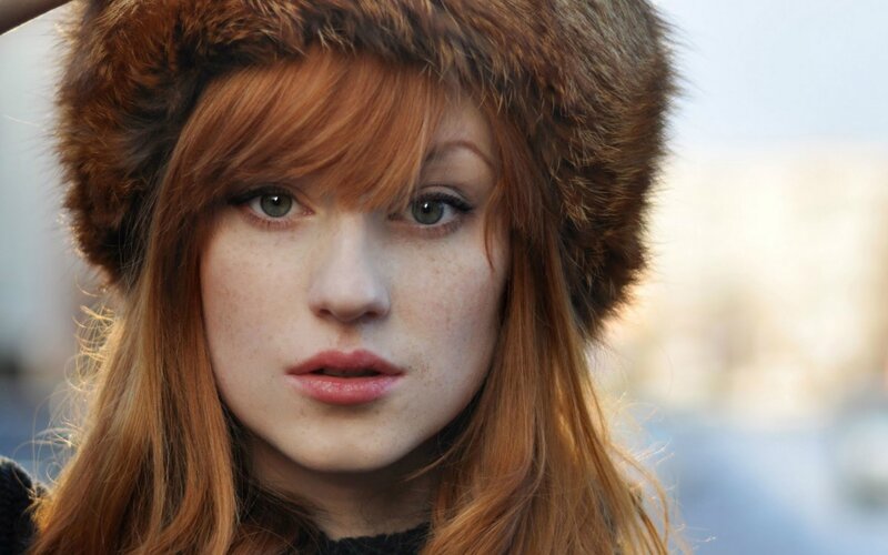 Woman with Red Hair — Neutral, Winter, Photograph