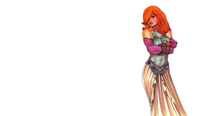 Woman with Red Hair — Orange, Confident, Comic