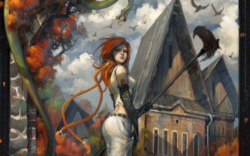 Woman with Red Hair — Orange, Dramatic, Autumn