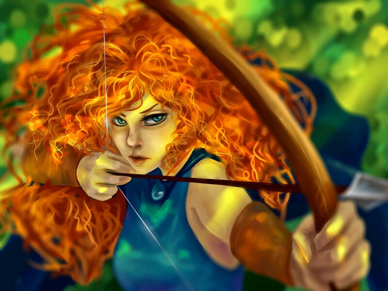 Woman with Red Hair — Orange, Focused