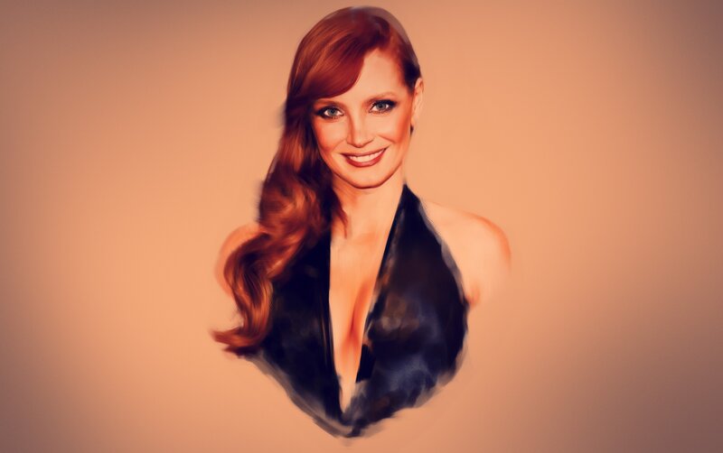 Woman with Red Hair — Orange, Warm