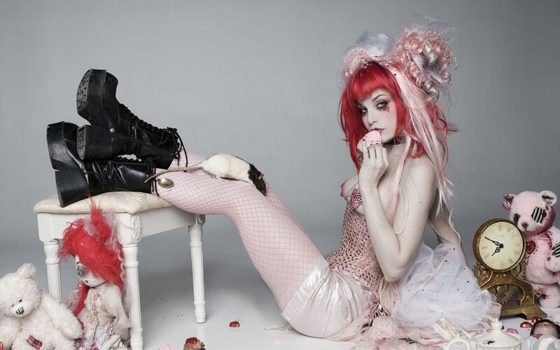 Woman with Red Hair — Pink, Dramatic, Photograph, Rat