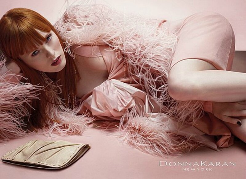 Woman with Red Hair — Pink, Seductive, Photograph