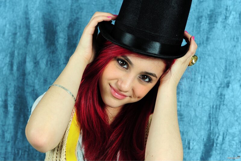 Woman with Red Hair — Playful, Photograph, Top Hat
