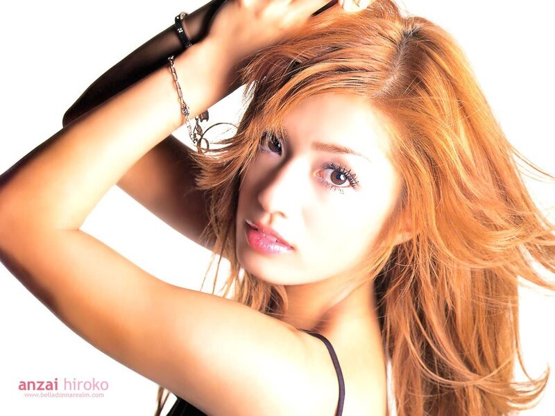 woman with red hair posing