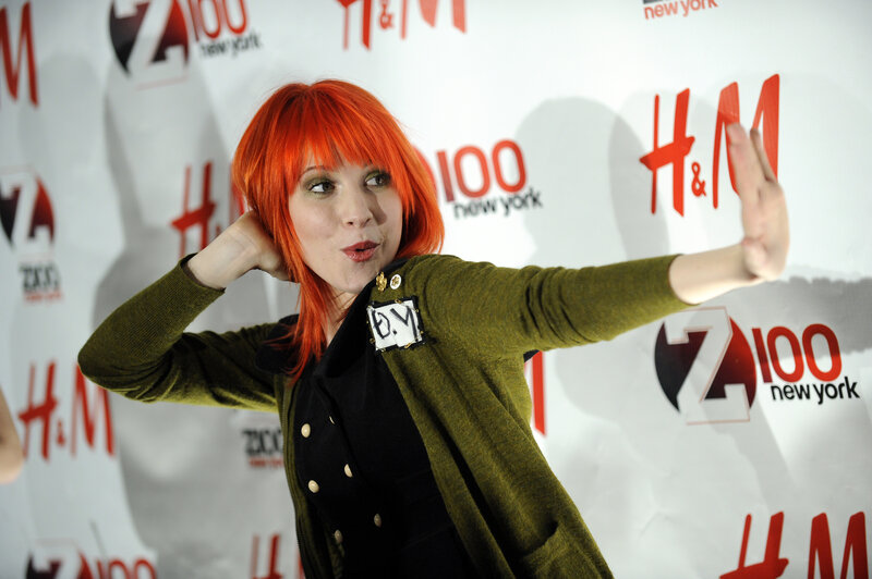 woman with red hair posing
