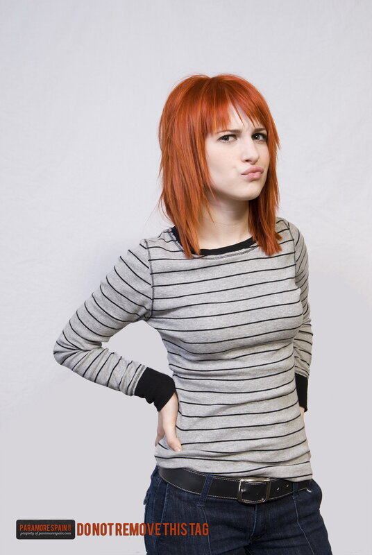 woman with red hair posing