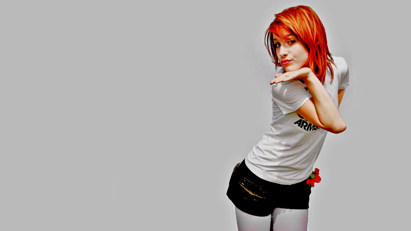 woman with red hair posing