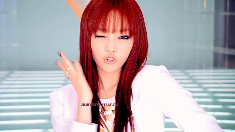 woman with red hair posing