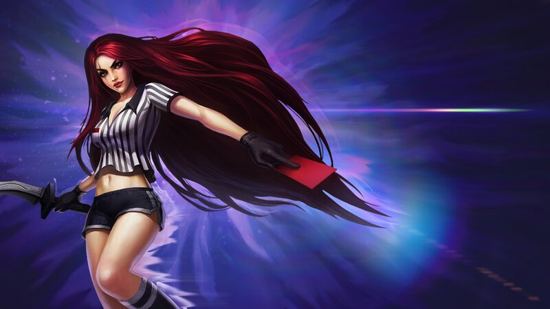 Woman with Red Hair — Purple, Dramatic, Digital Art, Sword