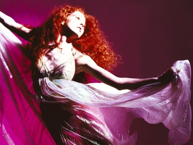 Woman with Red Hair — Purple, Dramatic, Photograph