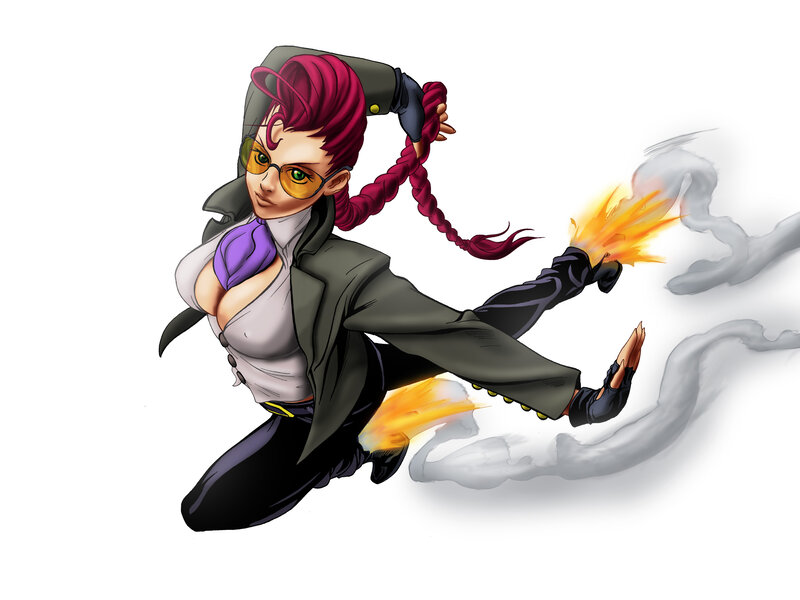 Woman with Red Hair — Purple, Dynamic