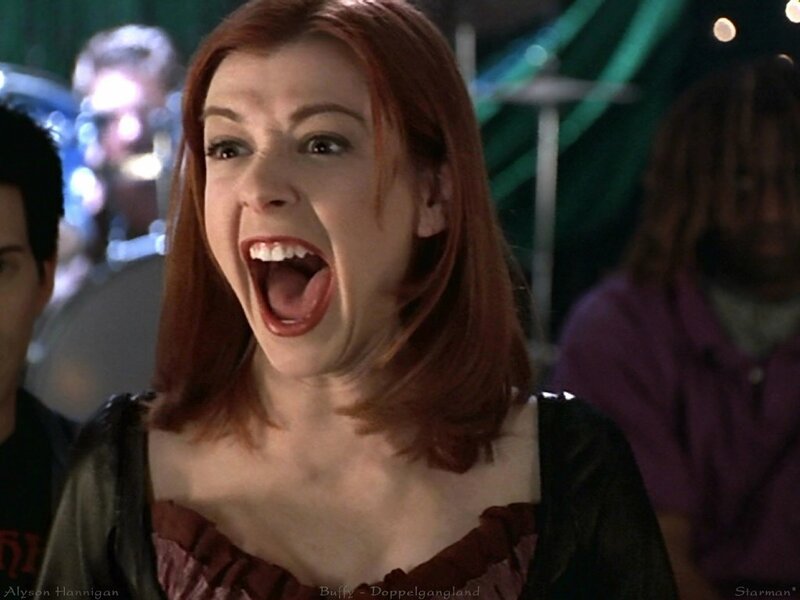 Woman with Red Hair Screaming — Intense