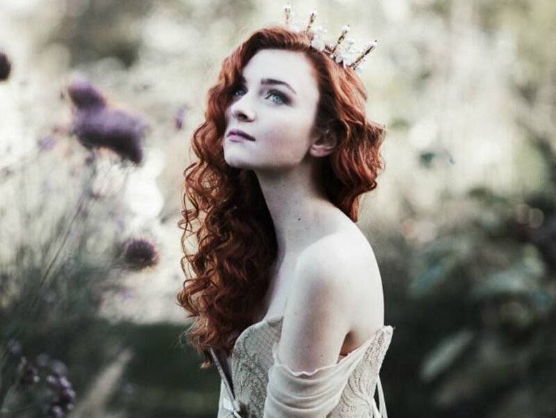 Woman with Red Hair — Serene, Afternoon, Photograph, Crown