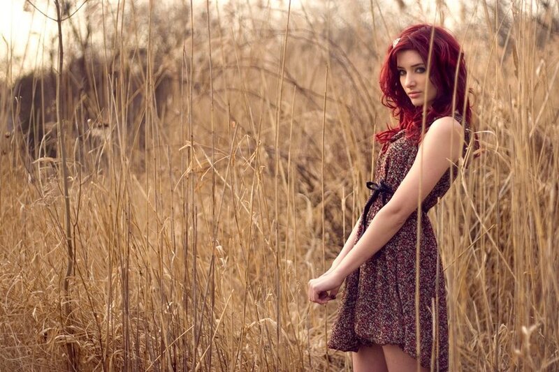 Woman with Red Hair — Serene, Autumn