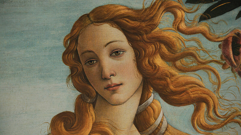 Woman with Red Hair — Serene, Painting, Neck