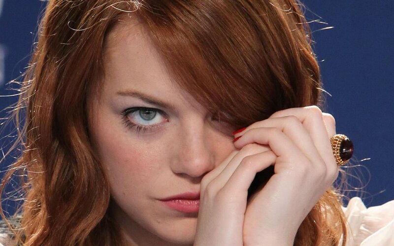 Woman with Red Hair — Serious, Photograph, Ring