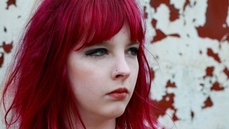 Woman with Red Hair — Serious, Photograph, Wall, Makeup