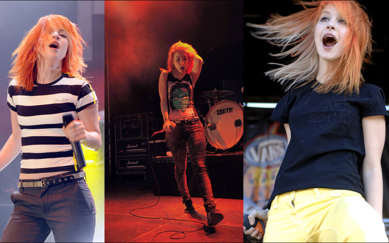 Woman with Red Hair Singing — Energetic, Photograph, Microphone, Stage