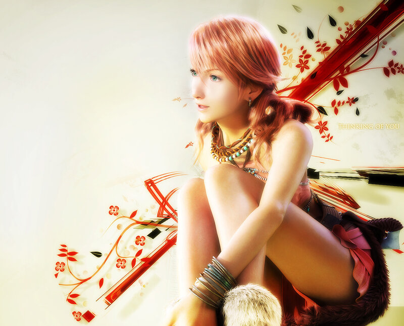 Woman with red hair sitting