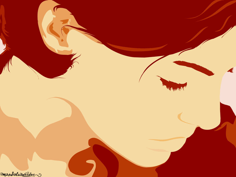 woman with red hair sleeping