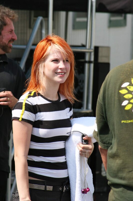 Woman with red hair smiling