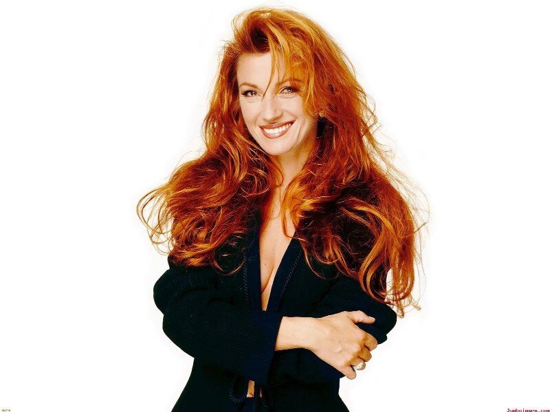 Woman with Red Hair — Smiling, Photograph, Black Jacket