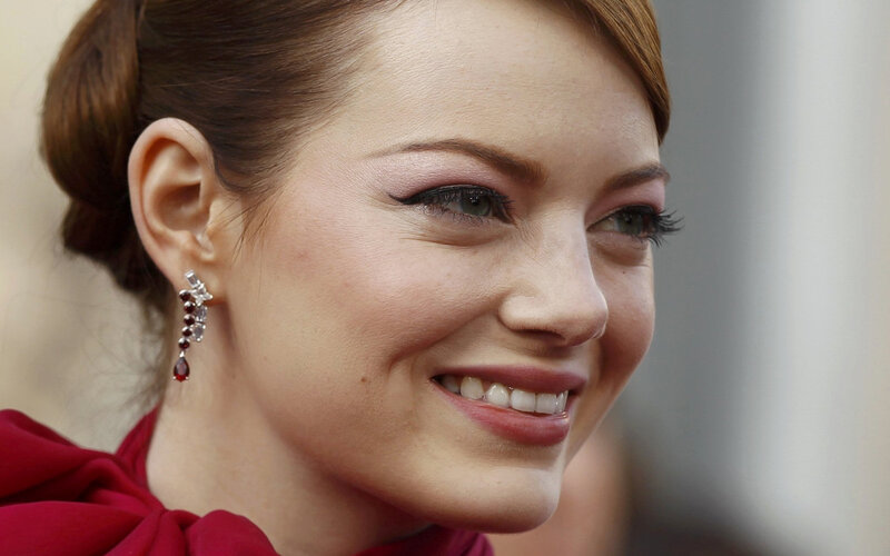 Woman with Red Hair — Smiling, Photograph, Earring