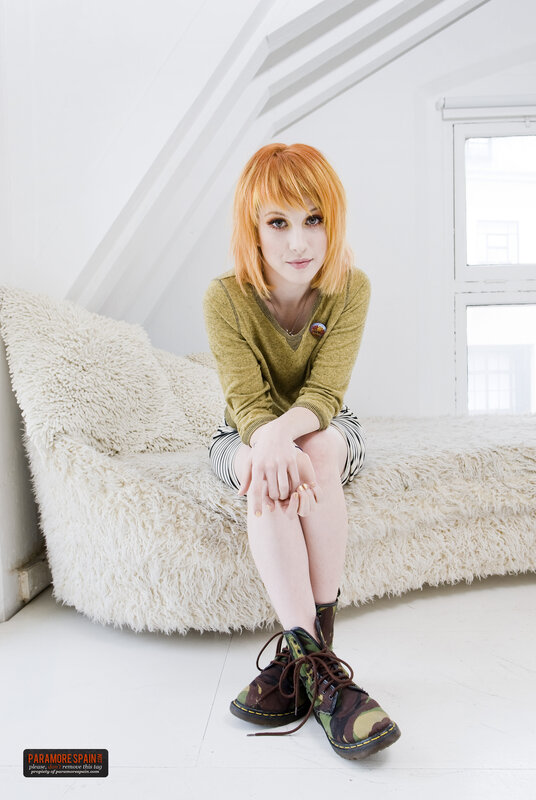 Woman with Red Hair — White, Calm, Photograph, Fluffy Bench